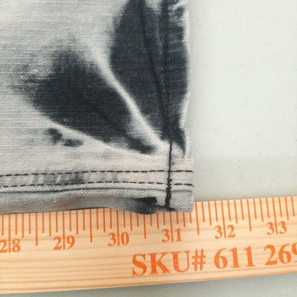 Spark ripped and repaired Black acid wash Jeans 40X31 - Picture 10 of 11